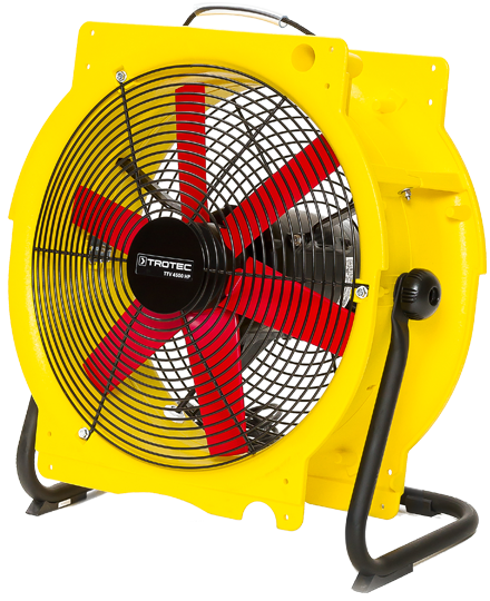 Zur Bautrocknung werden spezielle Ventilatoren als Trocknungsgeräte eingesetzt